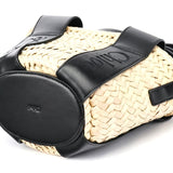 Chloé Borsa a cestino in rafia beige e nera