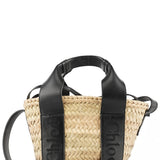 Chloé Borsa a cestino in rafia beige e nera