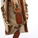 Chloe Beige Brown Canvas 2-Way Tote Bag