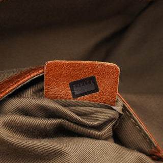 Chloe Beige Brown Canvas Leather Tote Bag