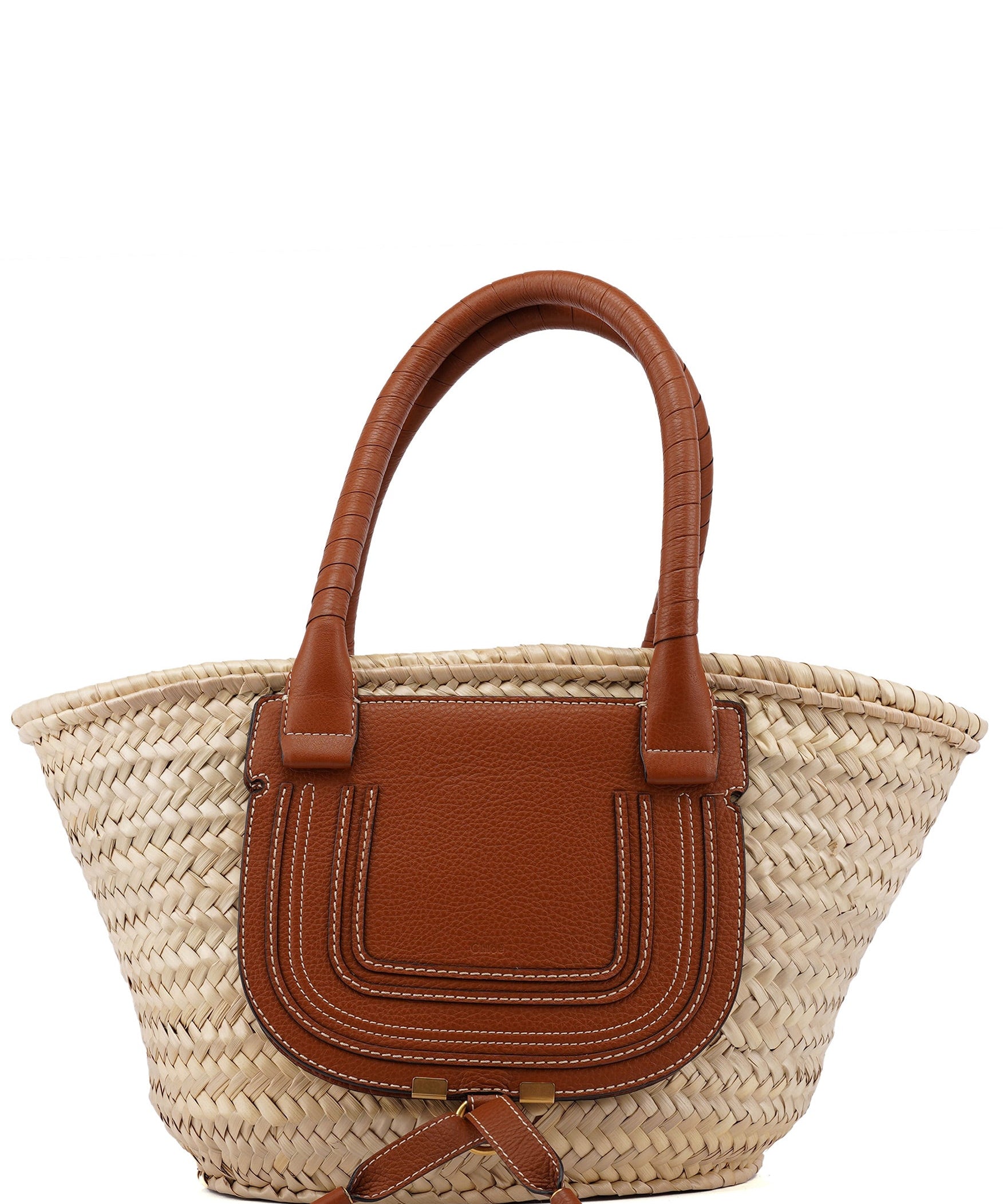 Chloé Beige Brown Marcie Basket Bag
