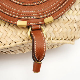 Chloé Beige Brown Marcie Basket Crossbody Bag