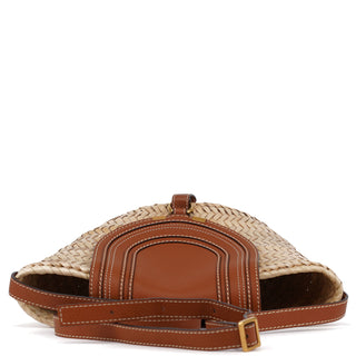 Chloé Beige Brown Marcie Basket Crossbody Bag