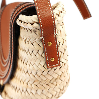 Chloé Beige Brown Marcie Basket Crossbody Bag