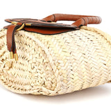 Chloe Beige Brown Raffia Marcie Basket Bag