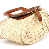 Chloe Beige Brown Raffia Marcie Basket Bag