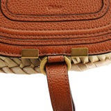 Chloe Beige Brown Raffia Marcie Basket Bag