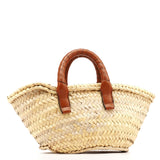 Chloe Beige Brown Raffia Marcie Basket Bag