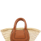 Chloe Beige Brown Raffia Marcie Basket Bag