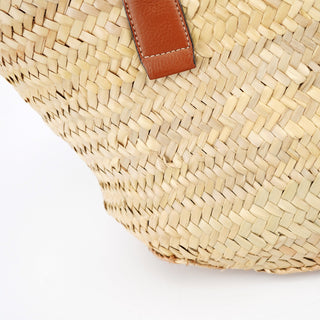 Chloe Beige Brown Raffia Marcie Tote Bag