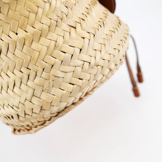 Chloe Beige Brown Raffia Marcie Tote Bag