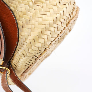 Chloe Beige Brown Raffia Marcie Tote Bag