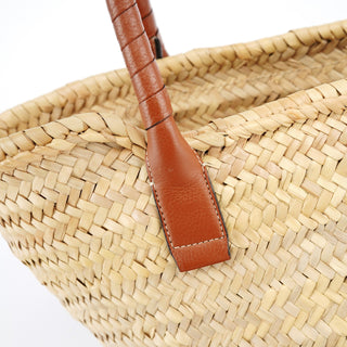 Chloe Beige Brown Raffia Marcie Tote Bag