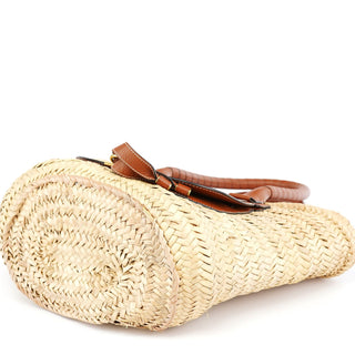 Chloe Beige Brown Raffia Marcie Tote Bag