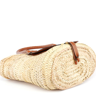 Chloe Beige Brown Raffia Marcie Tote Bag