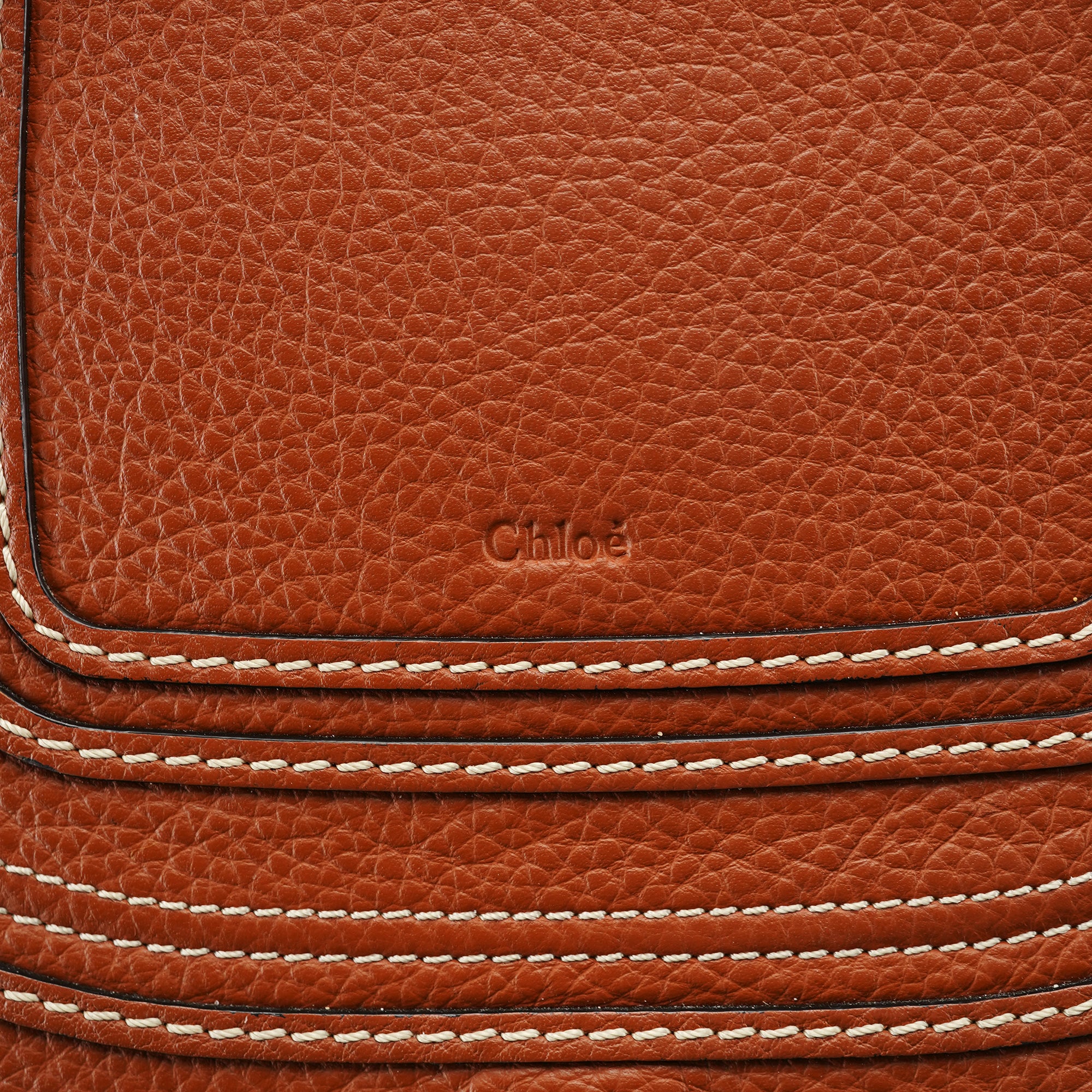 Chloe Beige Brown Raffia Marcie Tote Bag