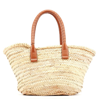 Chloe Beige Brown Raffia Marcie Tote Bag