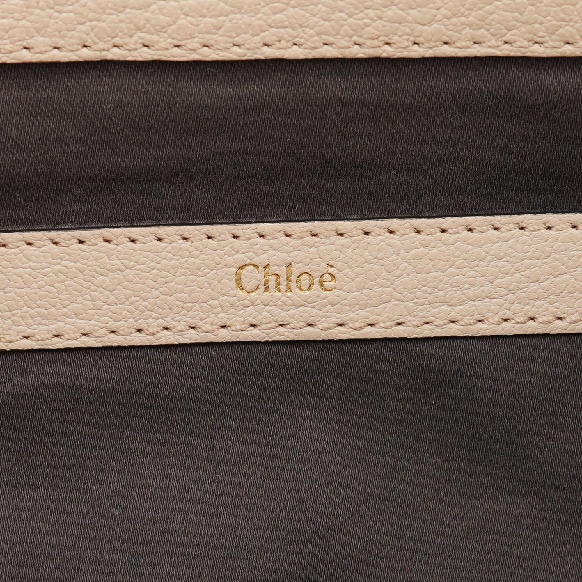 Chloé Beige Calfskin 2-Way Tote Bag