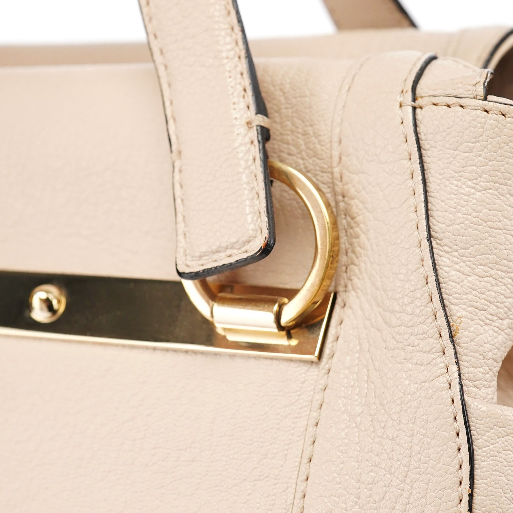 Chloé Beige Calfskin 2-Way Tote Bag