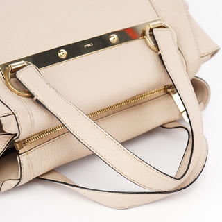 Chloé Beige Calfskin 2-Way Tote Bag
