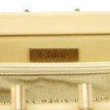 Chloé Beige Calfskin Embossed Leather Shoulder Bag