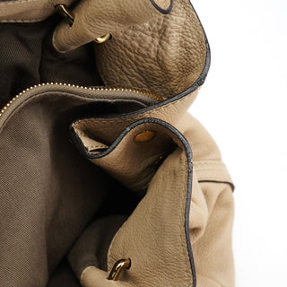Chloe Beige Calfskin Leather Turnlock Bag