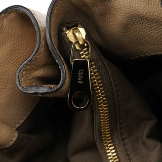 Chloe Beige Calfskin Leather Turnlock Bag