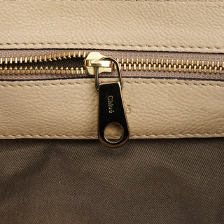 Chloe Beige Calfskin Leather Turnlock Bag