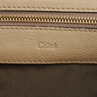 Chloe Beige Calfskin Leather Turnlock Bag