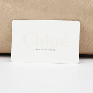 Chloe Beige Calfskin Leather Turnlock Bag