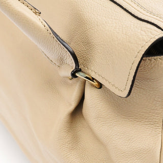 Chloe Beige Calfskin Leather Turnlock Bag