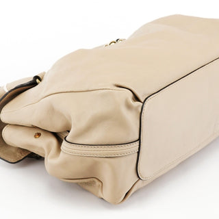 Chloe Beige Calfskin Leather Turnlock Bag