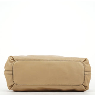 Chloe Beige Calfskin Leather Turnlock Bag