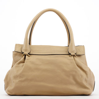 Chloe Beige Calfskin Leather Turnlock Bag