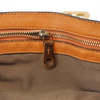 Chloé Beige Calfskin Turnlock 2-Way Bag