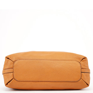 Chloé Beige Calfskin Turnlock 2-Way Bag