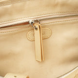 Chloé Beige Canvas Leather Boston Bag