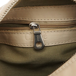 Chloe Beige Embossed Leather Camera Bag