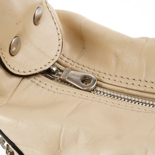 Chloe Beige Embossed Leather Camera Bag