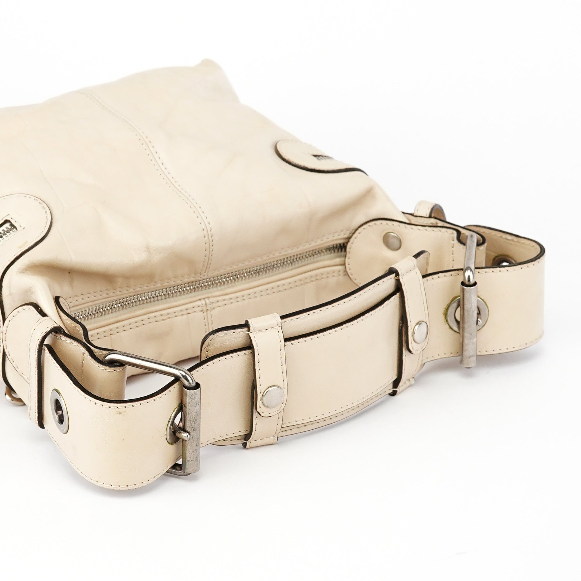 Chloe Beige Embossed Leather Camera Bag