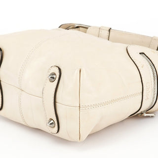 Chloe Beige Embossed Leather Camera Bag