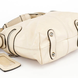 Chloe Beige Embossed Leather Camera Bag