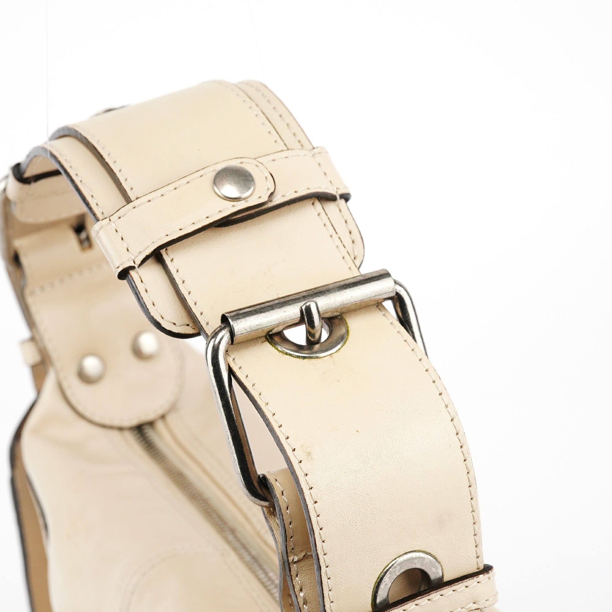 Chloe Beige Embossed Leather Camera Bag