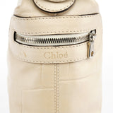 Chloe Beige Embossed Leather Camera Bag