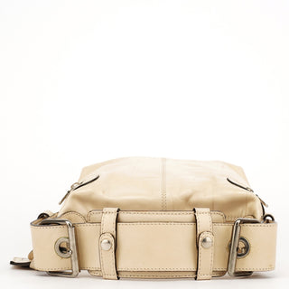 Chloe Beige Embossed Leather Camera Bag
