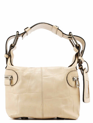 Chloe Beige Embossed Leather Camera Bag