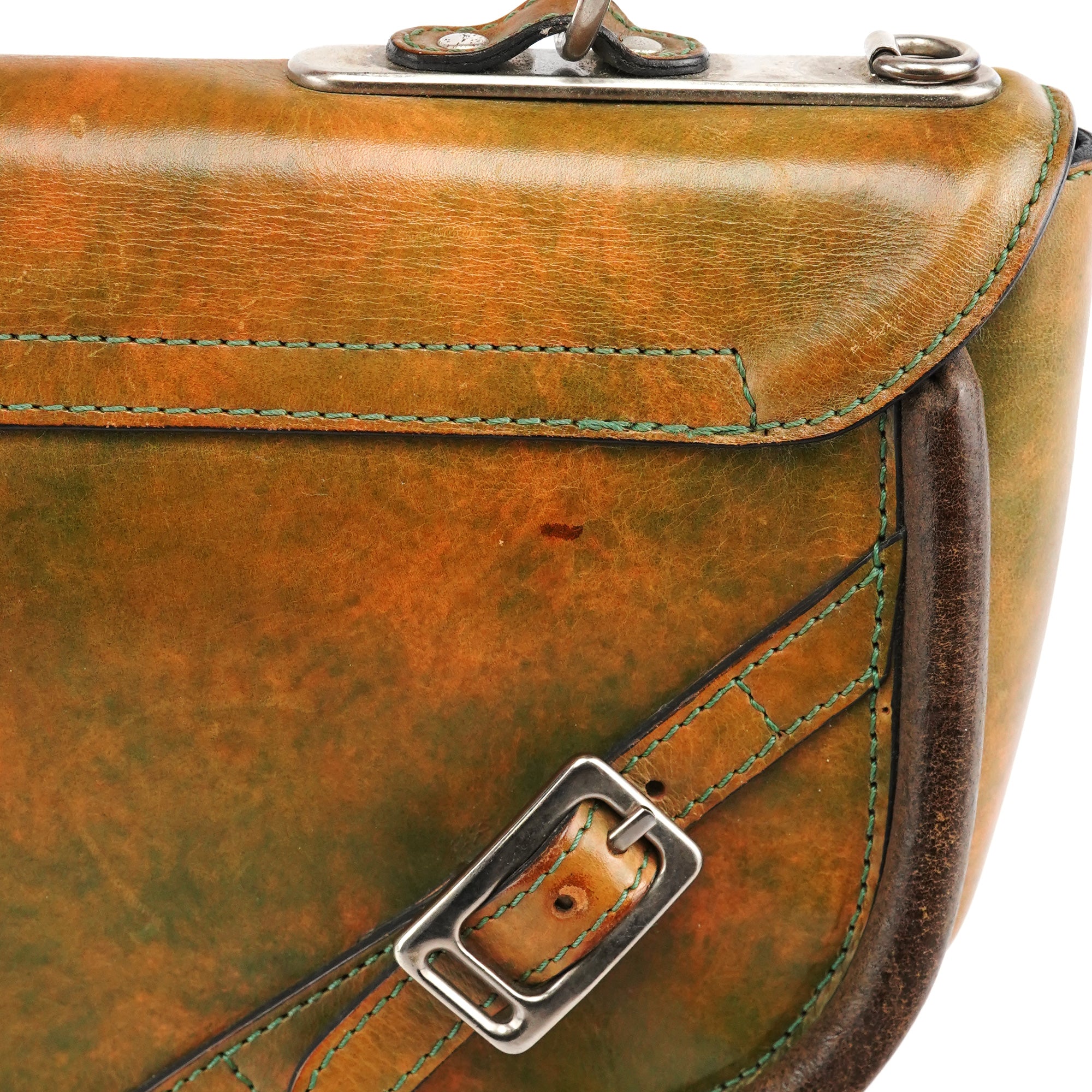 Chloé Borsa a mano Turnlock beige e verde