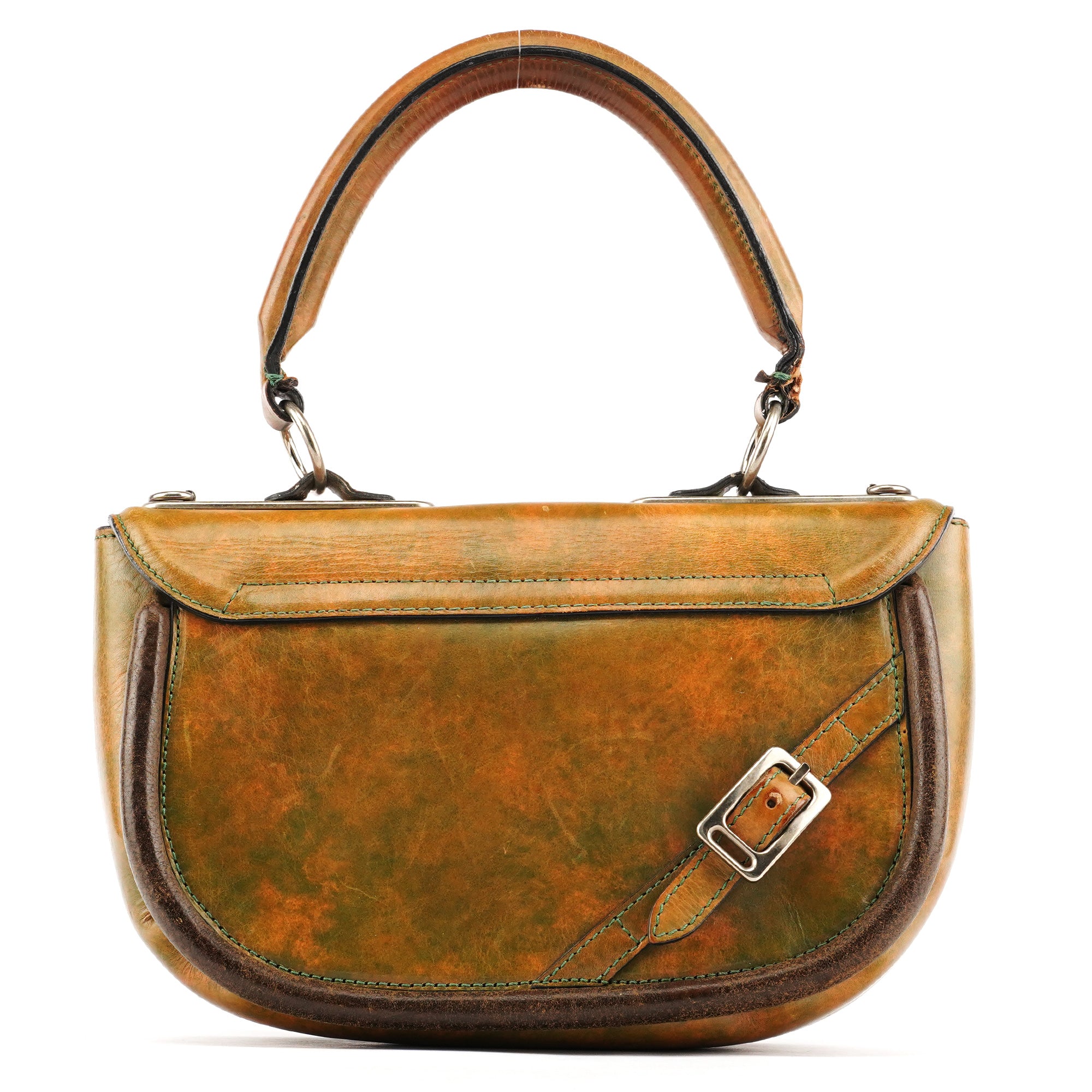 Chloé Borsa a mano Turnlock beige e verde