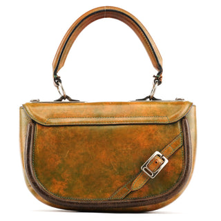 Chloe Beige Green Turnlock Top Handle Bag