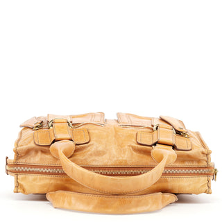 Chloé Beige Lambskin Bay Tote Bag